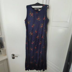 GAP Maxi Dress purple with floral design woman's size M